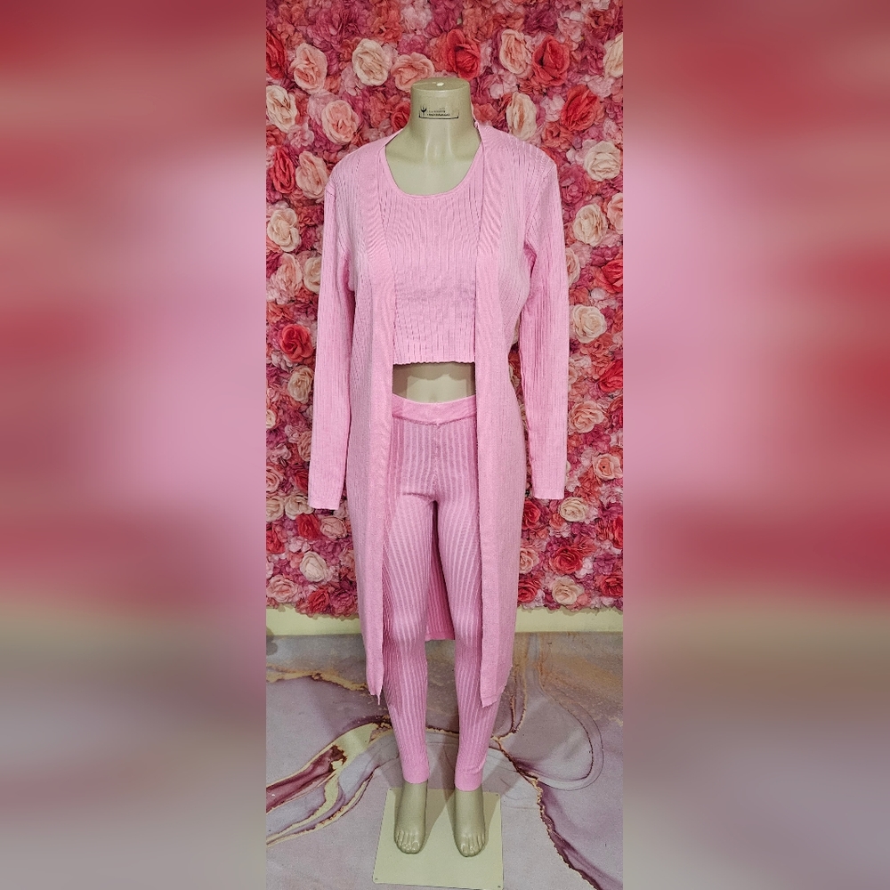 Women's Three-piece Set (Pink)